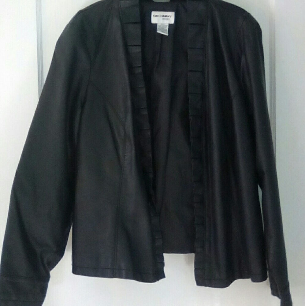 Black faux leather jacket